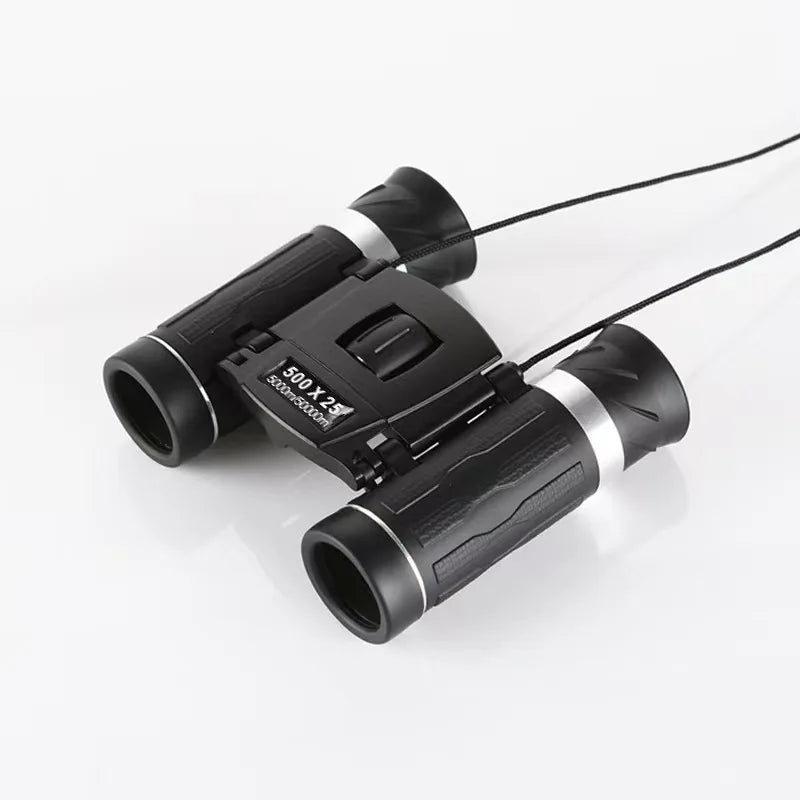 500x25 High Power HD Low Light Level Night Vision Binoculars Portable Travel 5000M Long Range Folding Mini Telescope Optics