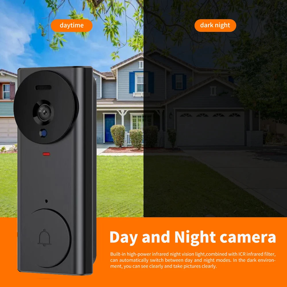Intelligent Video Doorbell | 480P Display | Dual Audio | No WiFi Needed | Easy Button Control | Rechargeable Lithium Battery | I