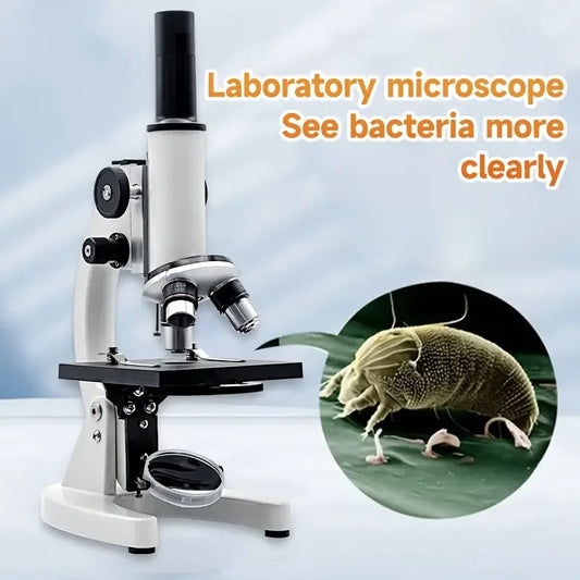 Monocular Optical Microscope 64X-2400X Microscope School Science Experimental Biology Microscope Digital Microscope for Children