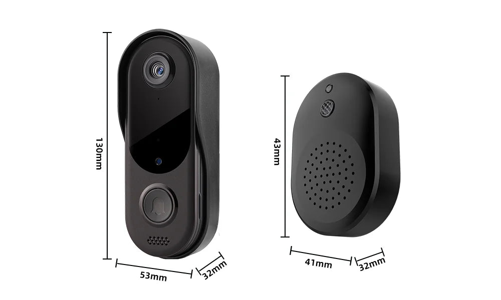 WiFi Video Intercom Outdoor Door bell Camera Smart Home Security Wireless WiFi Doorbell 2-Way Audio Night Vision Doorbell Camera