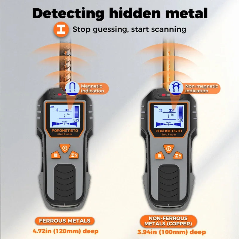 Multifunctional Handheld Metal Detector Stud Wood Finder Electronic Wall Detector Finders Wood Metal Cable Measuring Instrument