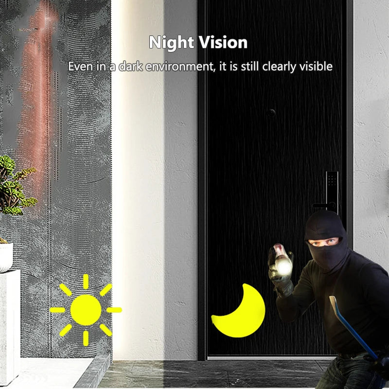 WiFi Video Doorbell Smart Home Door Bell Night Vision Wireless Visual Intercom Doorbell Two-Way Audio Visual Doorbell Monitoring