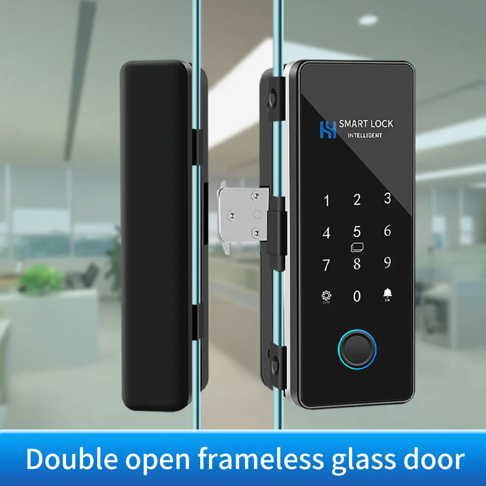 Smart Door Lock For Wooden Sliding Glass Door HAHALock App Biometric Fingerprint Lock Bluetooth IC Card Electronic Digital Lock