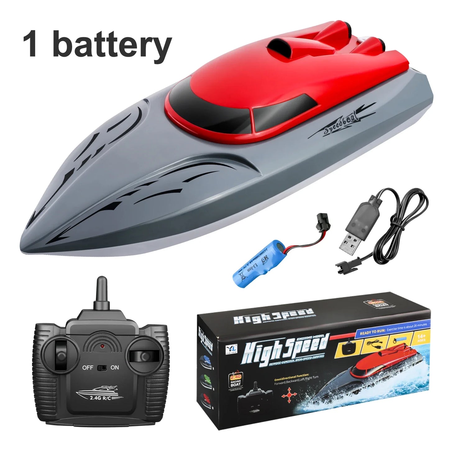 806 2.4G RC Boat Remote Control Boat Waterproof Toy Dual motors 20KM/h High Speed RC Boat Racing Boat