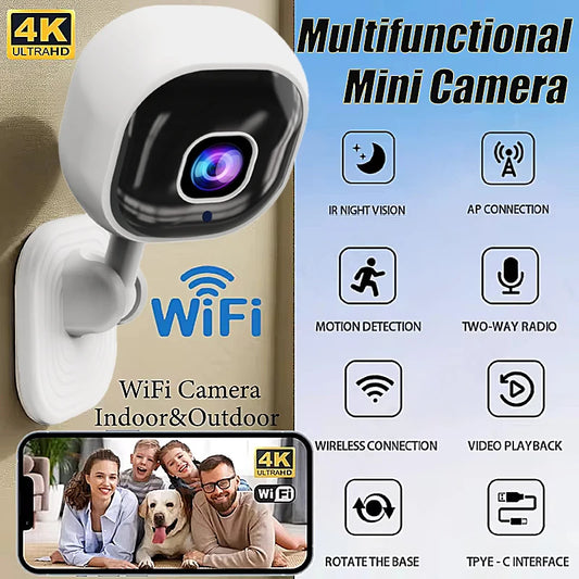 House Surveillance Cameras 2MP Video Eye Night Vision Webcam Two-way Audio Baby Pets Monitor Motion Detection Wifi Security Cam