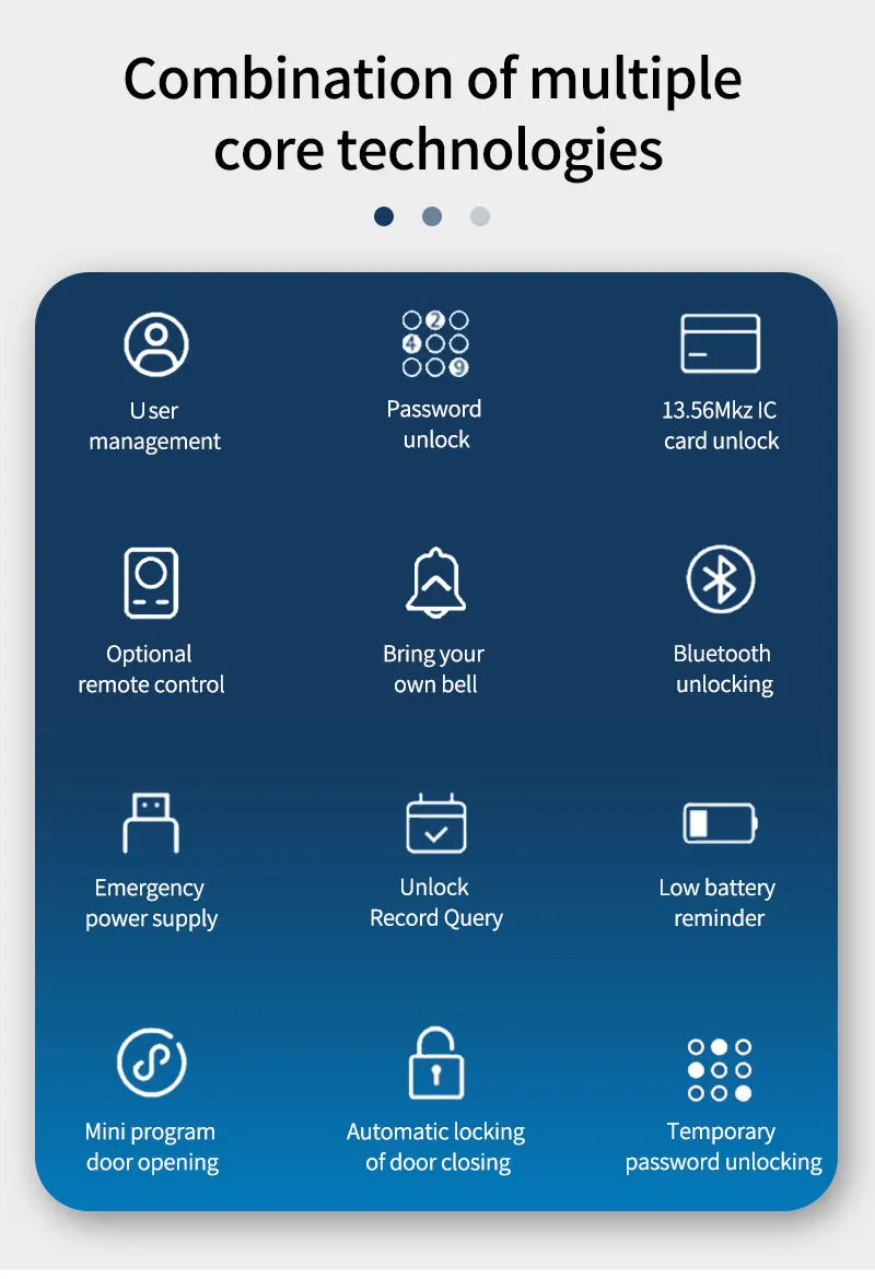 Smart Door Lock For Wooden Sliding Glass Door HAHALock App Biometric Fingerprint Lock Bluetooth IC Card Electronic Digital Lock