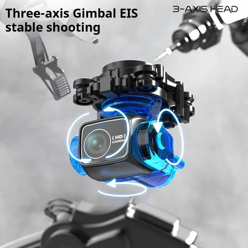 Drone W10 with 4.5 Inch Screen 3-Axis Anti-shake Gimbal Drones 4K Aerial Brushless RC Quadcopter 5G GPS 8K HD Cameras EIS Dron