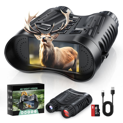 Night Vision Binoculars 8X Digital Zoom Goggles 7 Levels Infrared Visible 300M Darkness 2600mAh Rechargeable For Outdoor Camping