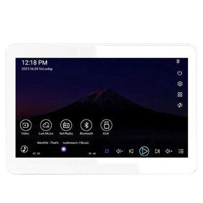 Smart home audio system 7 inch touch screen in wall amplifier WIFI Bluetooths sound music player ALEXA control panel Stereo Amp