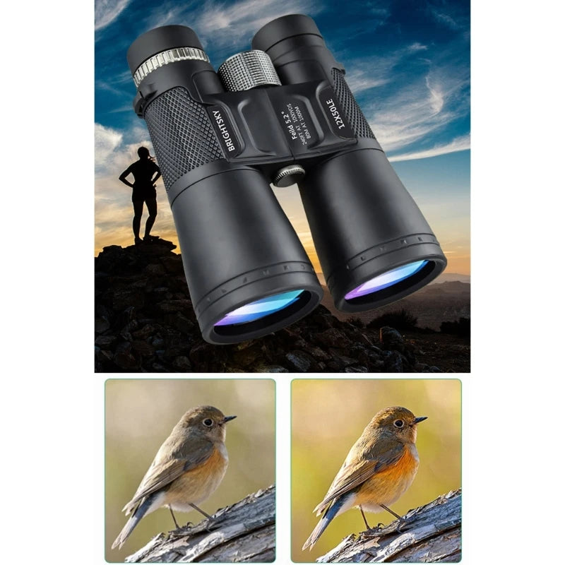 12x50 High-Power Binoculars for Adults,Compact Professional/ Waterproof Binoculars for Camping