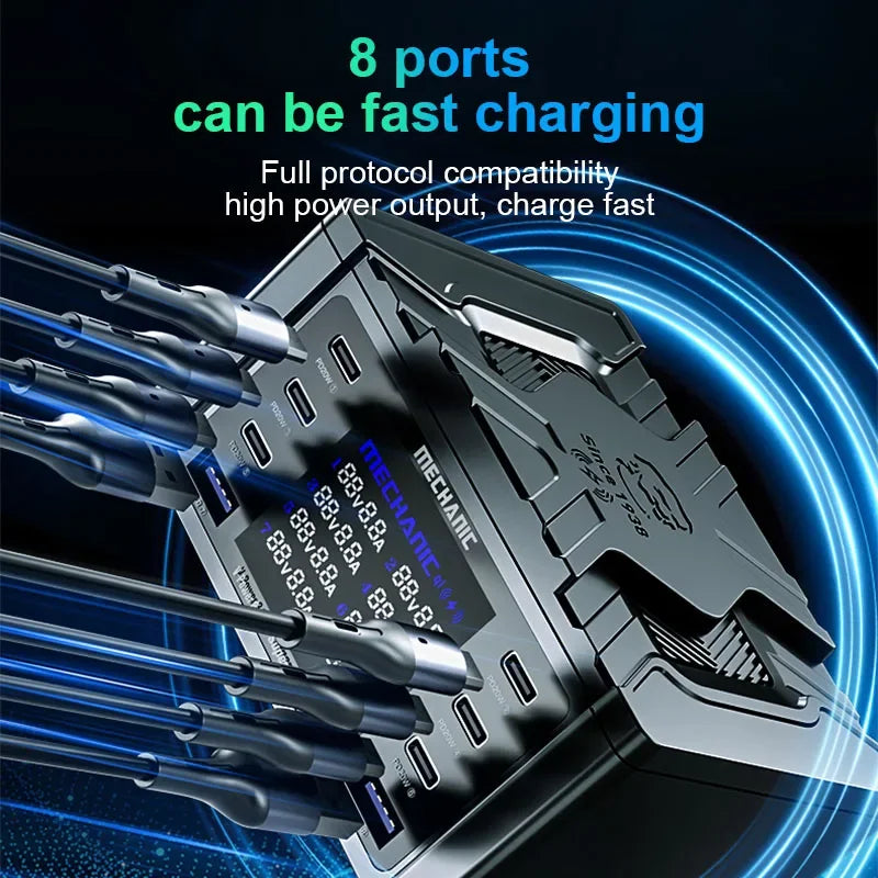 MECHANIC V-Power 8 Ultra 8 Max 15W Wireless Charging Tool with QC3.0 PD USB Charging Port Intelligent Super Quick Charger