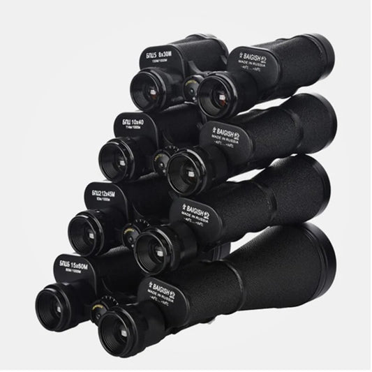 Professional Binoculars Baigish 8x30 10x40 10x50 12x4515x60 20x50 8-24x40 Powerful Military Telescope Long Range Monocular BAK4