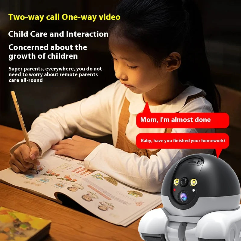 360° Smart Home Robot Security Camera Webcam Motion Detection AI Human Detection Full Color Night Vision Two-Way Audio Webcam