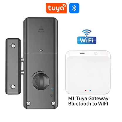 Smart Electric Motor Lock With Tuya App Keyless Entry Door Lock Concealed Invisible Installation IC Card Lock for Wooden Door