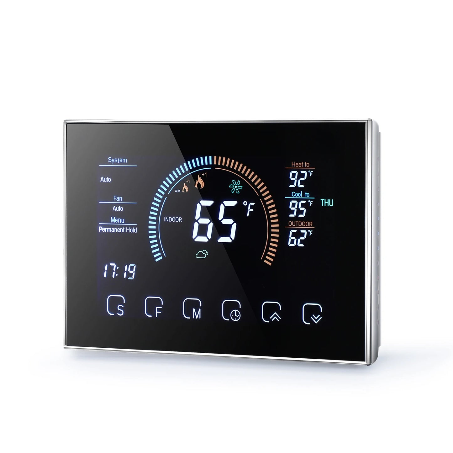 WiFi Smart Thermostat Temperature Controller Programmable Touch Control Mobile APP Voice Control Compatible with Alexa Home