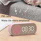 Alarm Clock Bluetooth Speaker, Digital Alarm Clock Radio with LED Mirror Display, Loud Alarm Clock for Heavy Sleepers