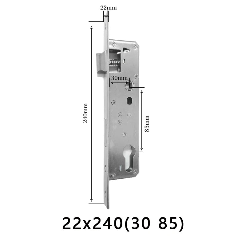 Smart fingerprint lock body special mortise smart lock 5050 125mm-240mm 2585-7085mm 5572 6072 300*6085 lock body