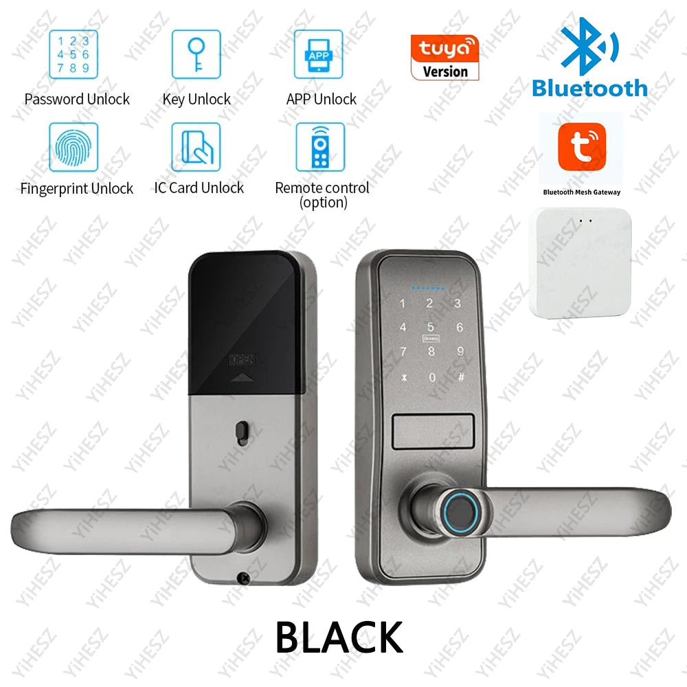 Tuya TTlock Smart Door Lock Fingerprint Door Lock Password Fingerprint IC Card Key APP Remote Unlock Eletronico Digital 도어락