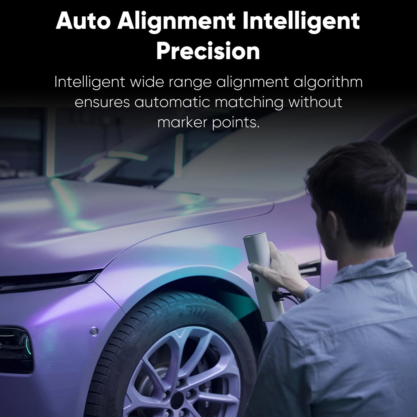 Scanner 3D com Objeto Preto, Digitalização Portátil em Grande Escala, Impressão 3D, Precisão 0,1mm, Digitalização 10FPS, Digital