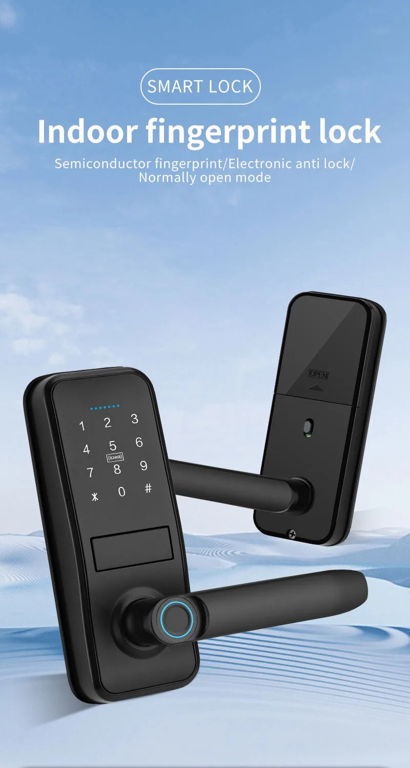 Tuya TTlock Smart Door Lock Fingerprint Door Lock Password Fingerprint IC Card Key APP Remote Unlock Eletronico Digital 도어락