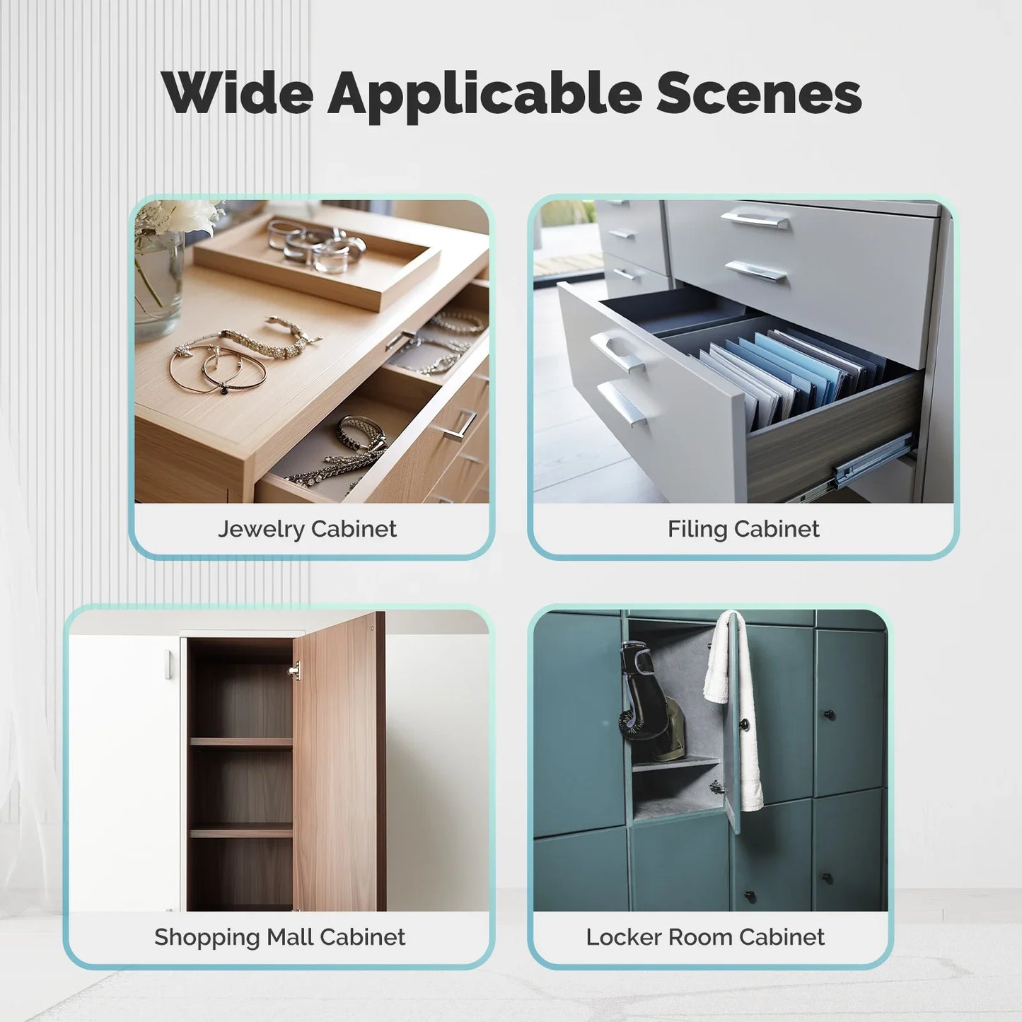 MOES Tuya Smart Lock Bluetooth Keyless Entry with IC Card & APP Control Real-Time Alerts for Cabinet Drawer Wood Door Locker