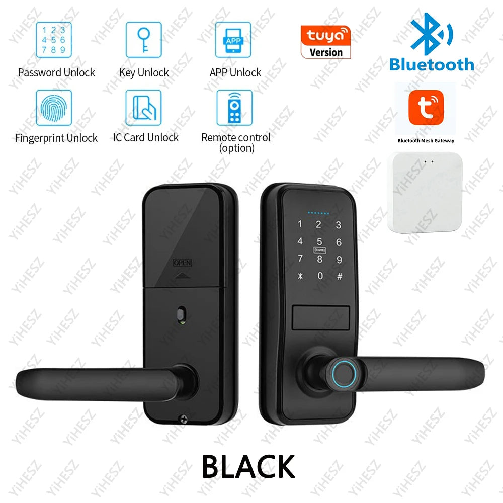 Tuya TTlock Smart Door Lock Fingerprint Door Lock Password Fingerprint IC Card Key APP Remote Unlock Eletronico Digital 도어락