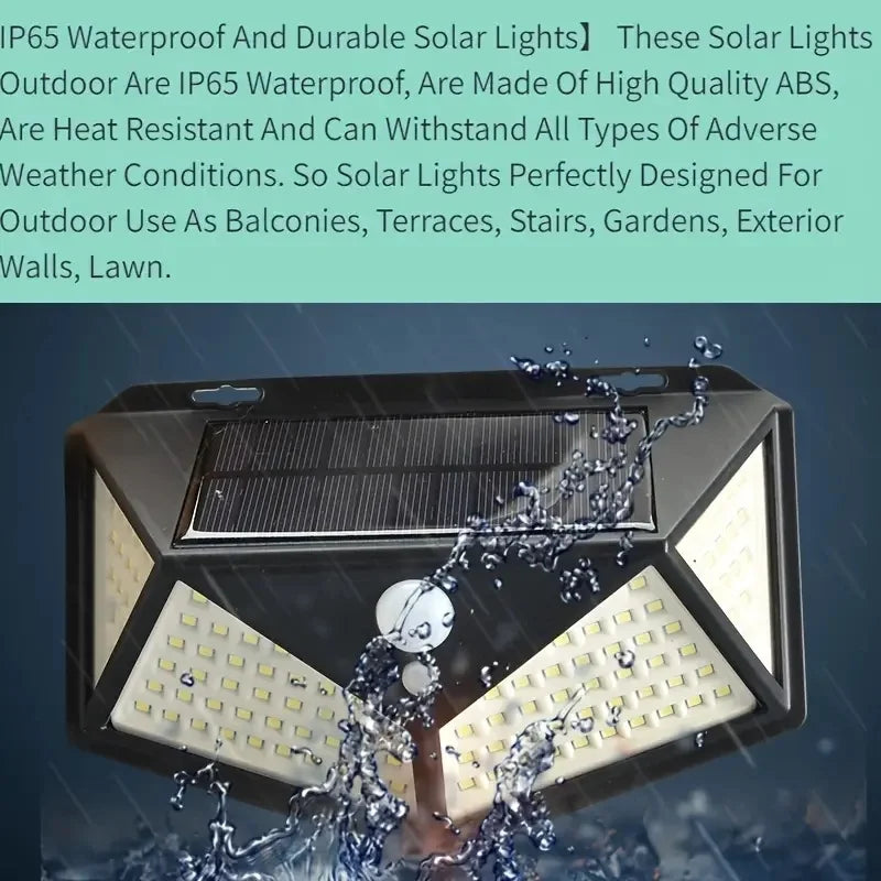 Solar Lights 100/118LED Wall Solar Light Outdoor Security Lighting Nightlight Waterproof IP65 Motion Sensor Detector Lamp Garden