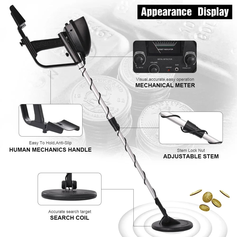 Gold Detecting Tools MD4030 Professional Metal Detector Pinpointer Portable Gold Finder Mac ...