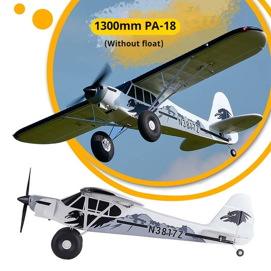 FMS Remote Control Model Plane 1300MM 1.3M PA-18 J3 Piper Super Cub RC Airplane PNP Trainer Electric Aircraft Outdoor Sports