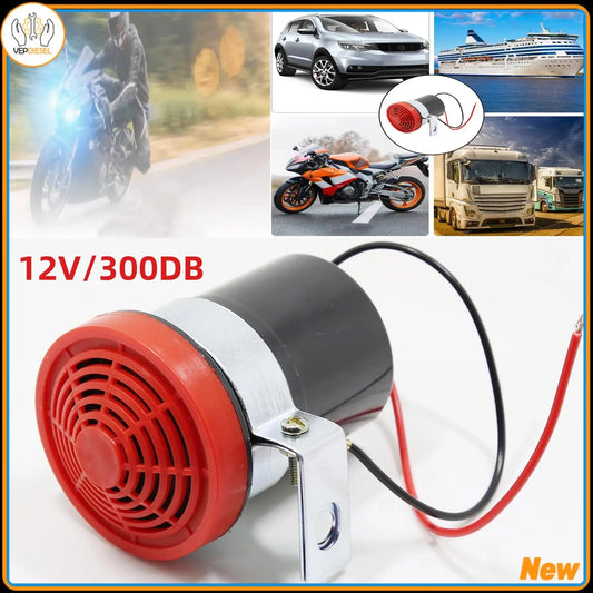 12V 300DB Car Reversing Alarm Beeper Signal Speaker Buzzer Warning Car Alert Horn Car Back-up Alarm For Car Motorcycle Vehicle