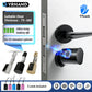 Smart Euro Cylindrical Door Lock ttlock app Keyless Security Entry Mechanical Key Waterproof fingerprint door lock For home
