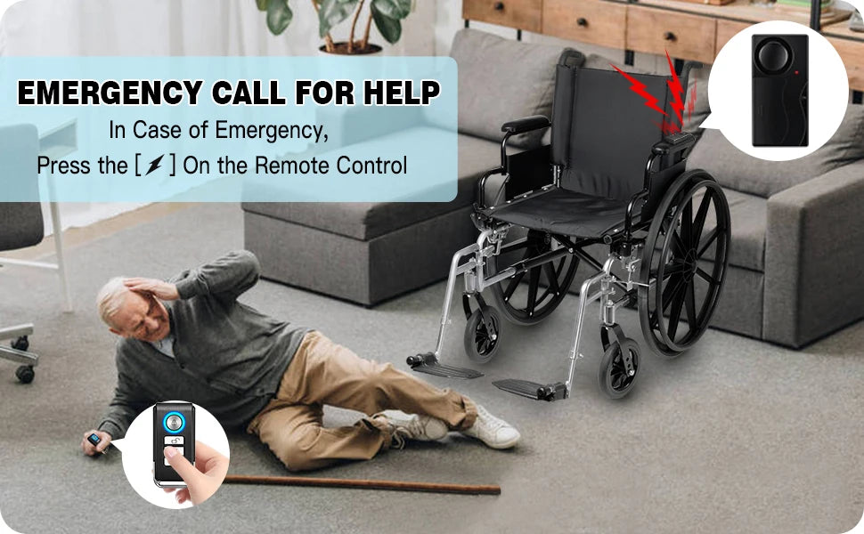 Camluxy Anti-Theft Alarm 110db Loud Door and Window Alarm Wireless Vibration Alarm with Remote Control Bicycle Security Sensors