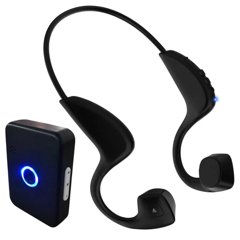 Hearing Aid Bone Conduction Headphones Wireless TV Listening Headset Hearing Amplifier for Seniors Elderly Hearing Loss
