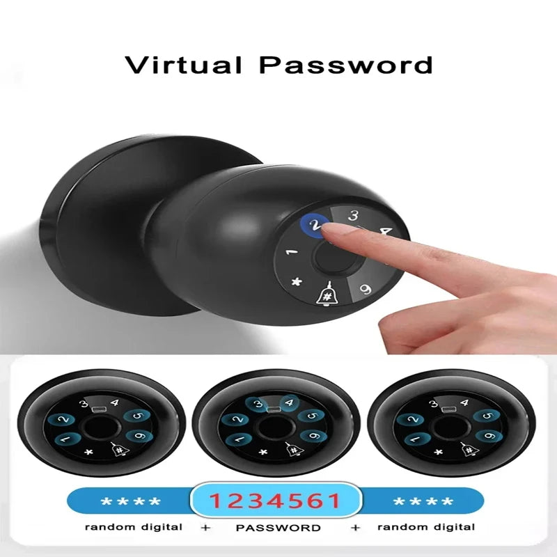 smart home lock frigerprint door lock digital bedroom door lock smart door handle electronic  Keyless Thumbprint Entry tuya