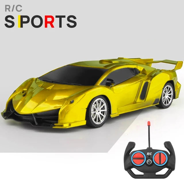 1/18 RC Car LED Light 2.4G Radio Remote Control Sports Cars For Children Racing High Speed Drive Vehicle Drift Boys Girls Toys