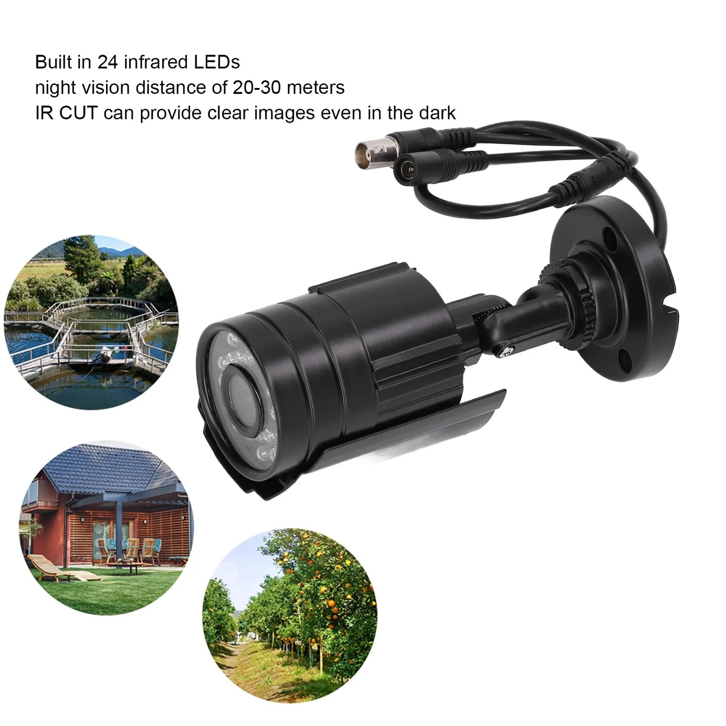 Security Camera Clear Image Analog CCTV Camera IP66 Waterproof 3.6mm Lens 4 in 1 Infrared Night Vision for Outdoor for Indoor