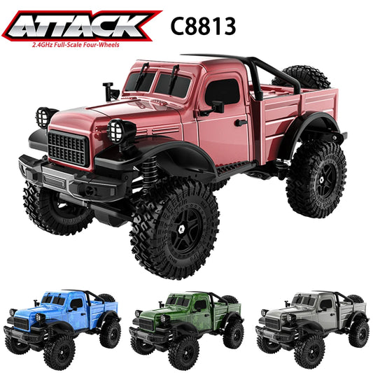 C8813 RC Car Simulation Climbing 4WD Off-road Remote Control Crawler 2.4G Radio Controlled Climbing Vehicle Model Toys for Kids