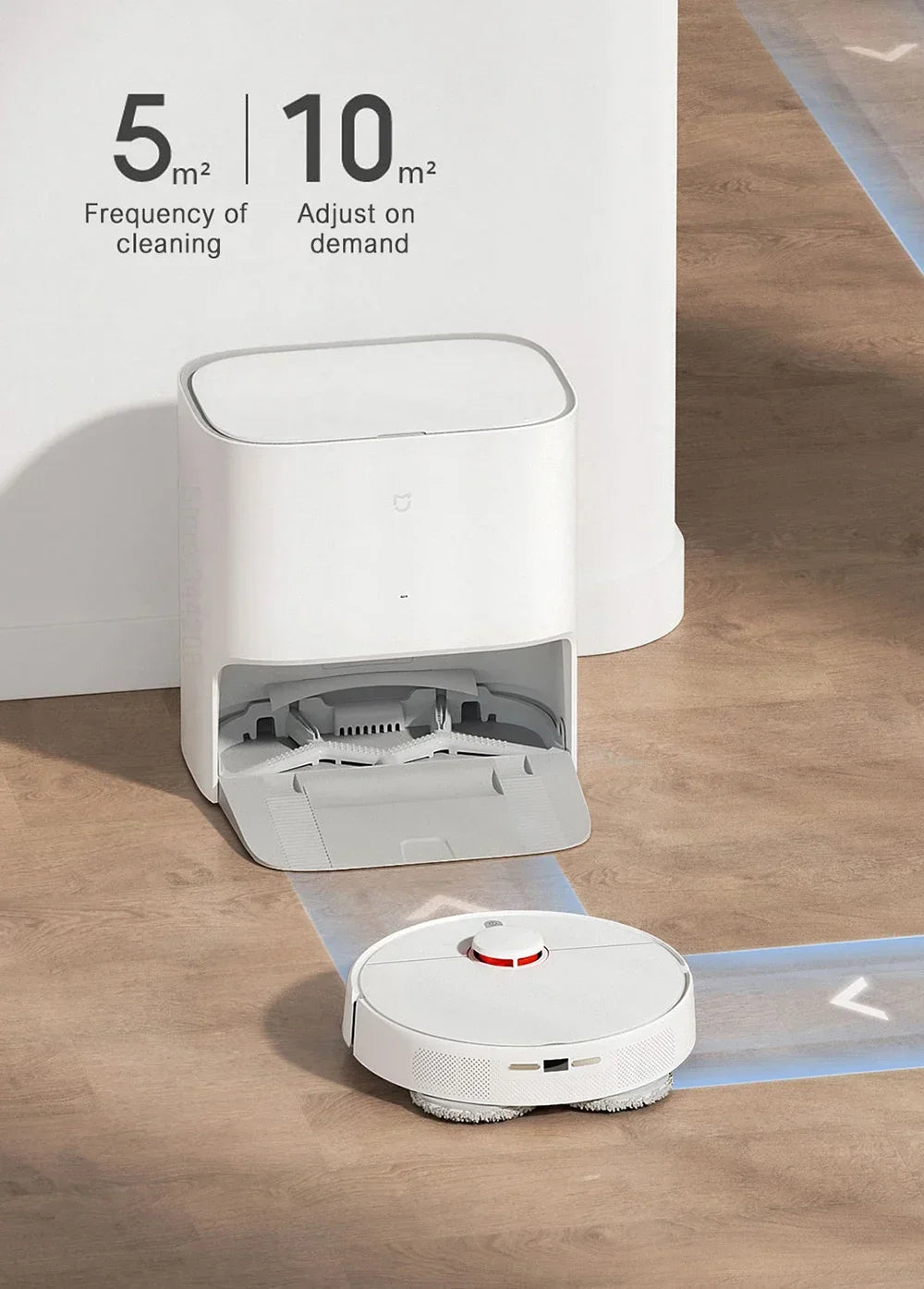 2025 Xiaomi Self Robot Vacuum Cleaners Mop 2 Smart Home Sweeping High Speed Rotary Scrubbing 5000PA Cyclone Suction LDS Laser