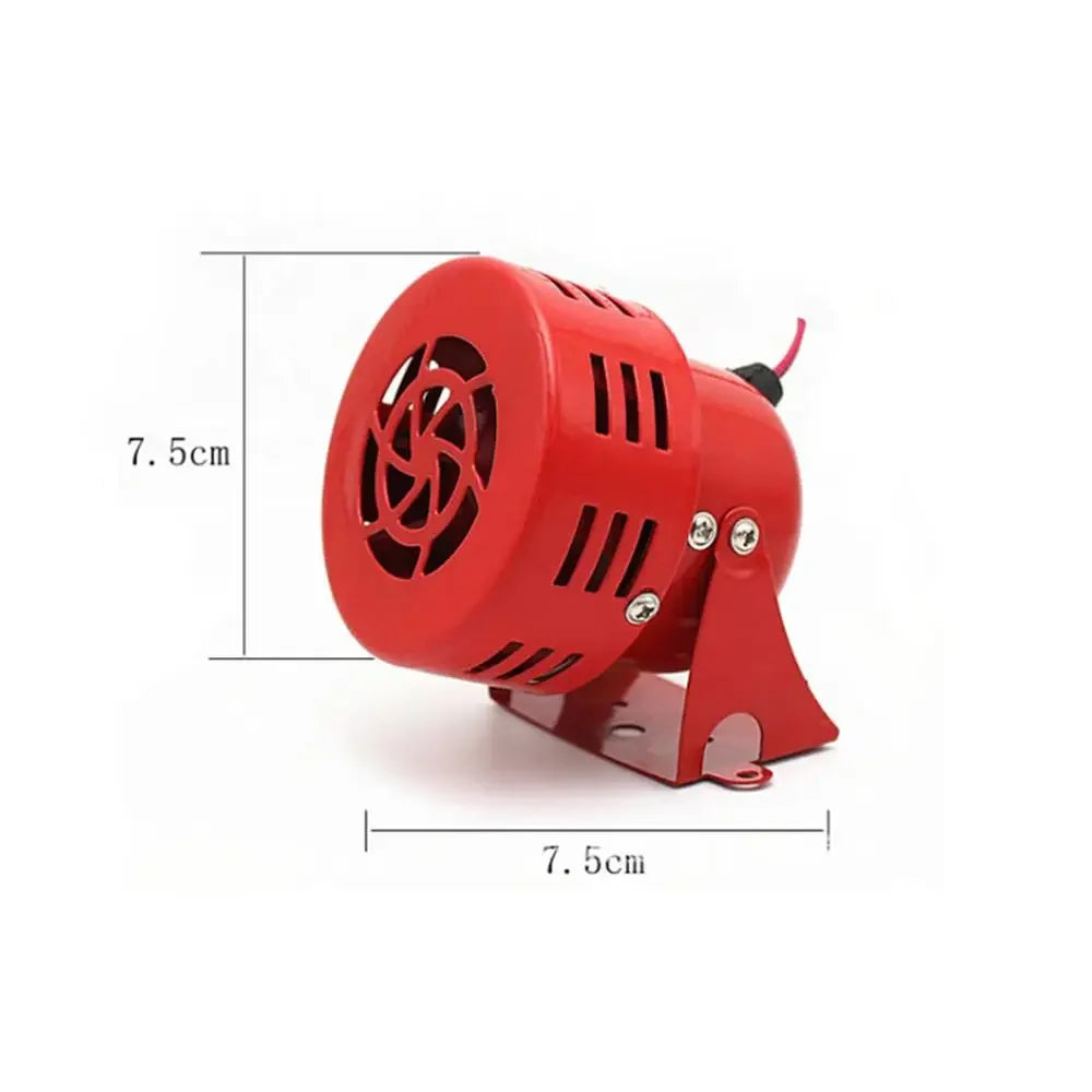 Red Air Raid Siren Horn Alarm 110dB Driven Air Raid Siren Horn Alarm Loud Air Horn for Car Boat Truck Motorcycle Speaker 12 Volt
