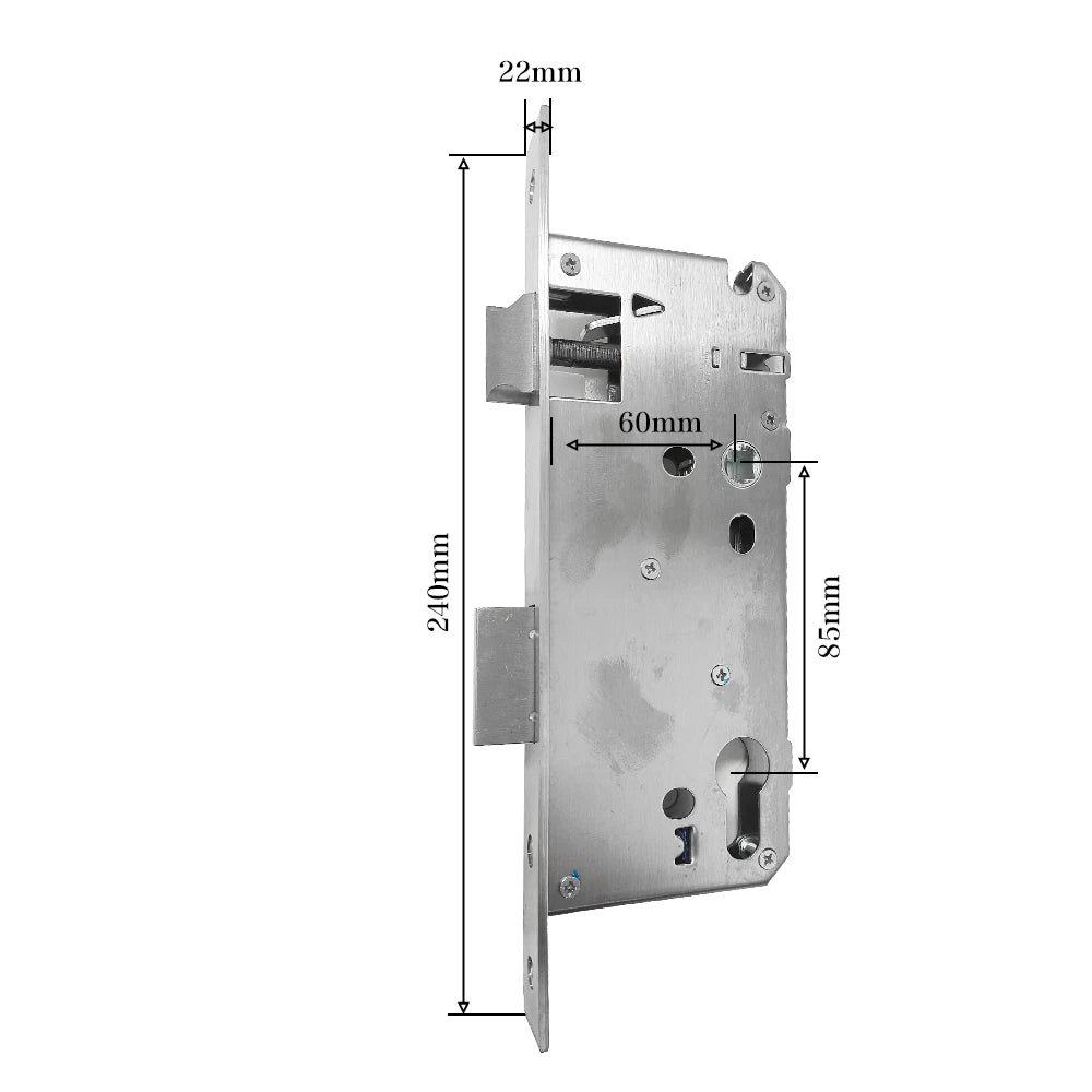 Smart fingerprint lock body special mortise smart lock 5050 125mm-240mm 2585-7085mm 5572 6072 300*6085 lock body