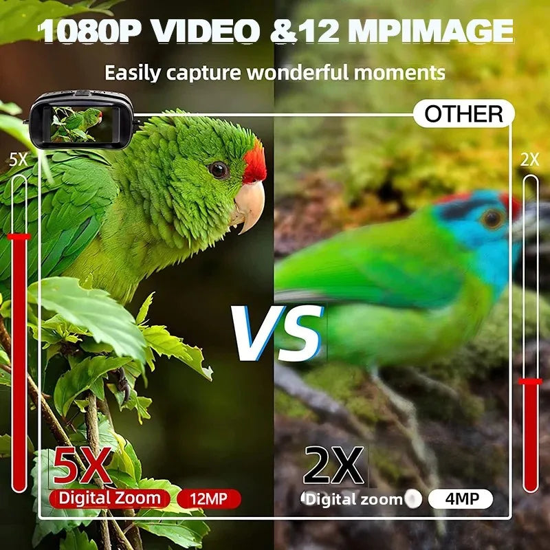 2025 New Video Recorder 1080P Night Vision Binoculars 8X Digital Zoom 800m Range Infrared WiFi Telescope for Hunting Camping