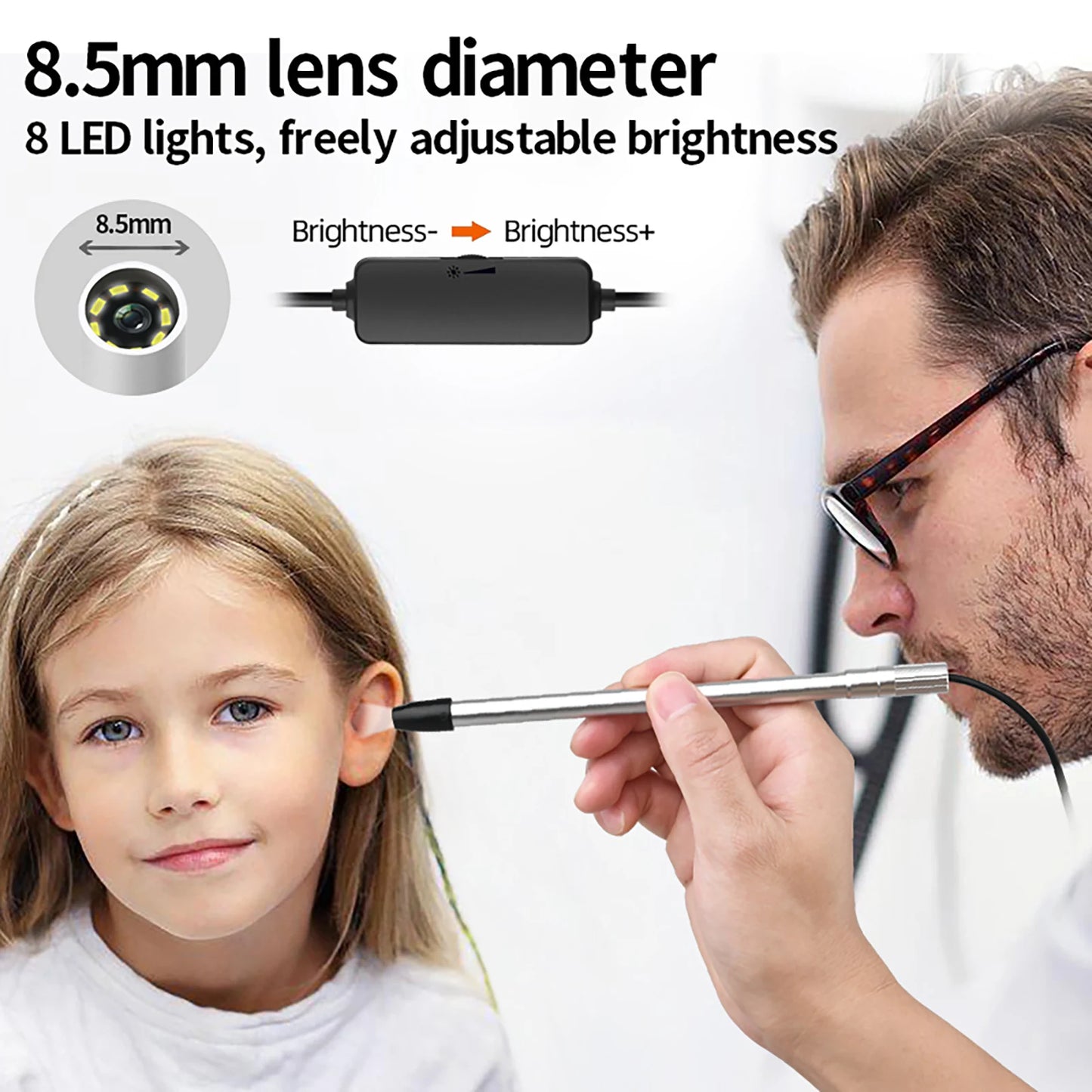 Handheld Digital Microscope Camera 1080P HD USB 8.5mm Inspection Camera 10x-200x Magnification Microscopes With 8 LED For USB C