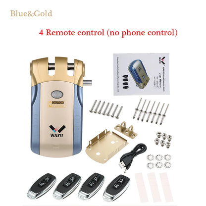 Wafu 010 Smart Door Lock Wireless Smart Lock Remote Control Bluetooth Intelligent Invisible Deadbolt Lock App/Touch Unlock/Lock