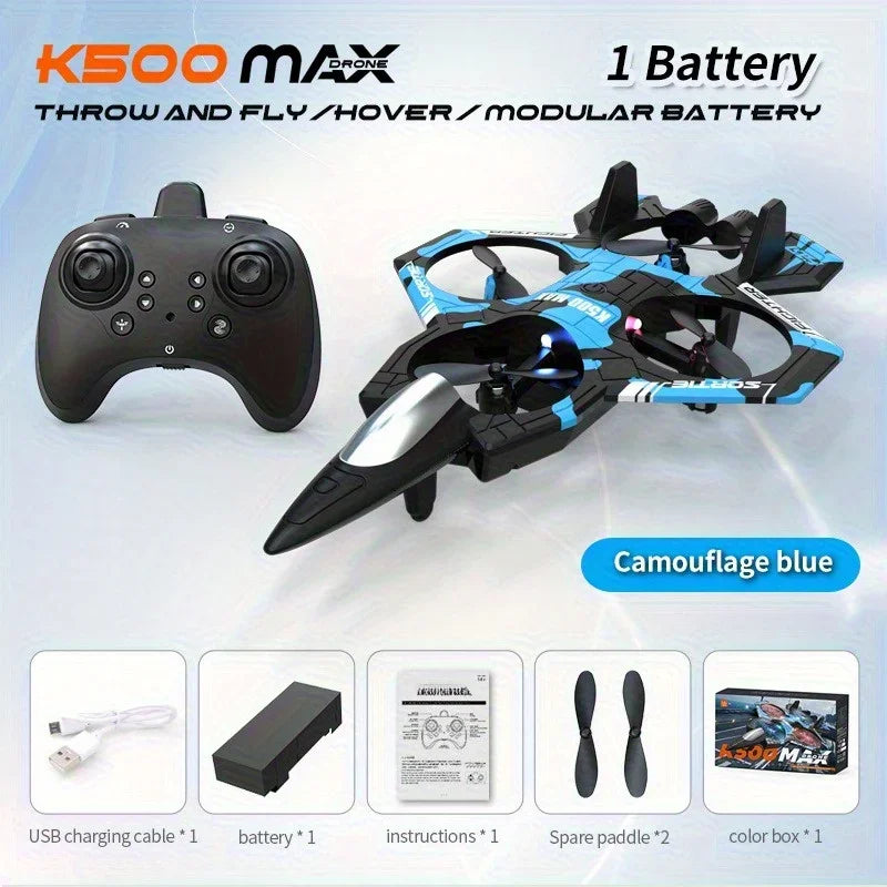 Special Effects Toy Plane New K500MAX Remote Control Fighter Four Axis Fixed Height Unmanned Aerial Vehicle Rolling and Throwing