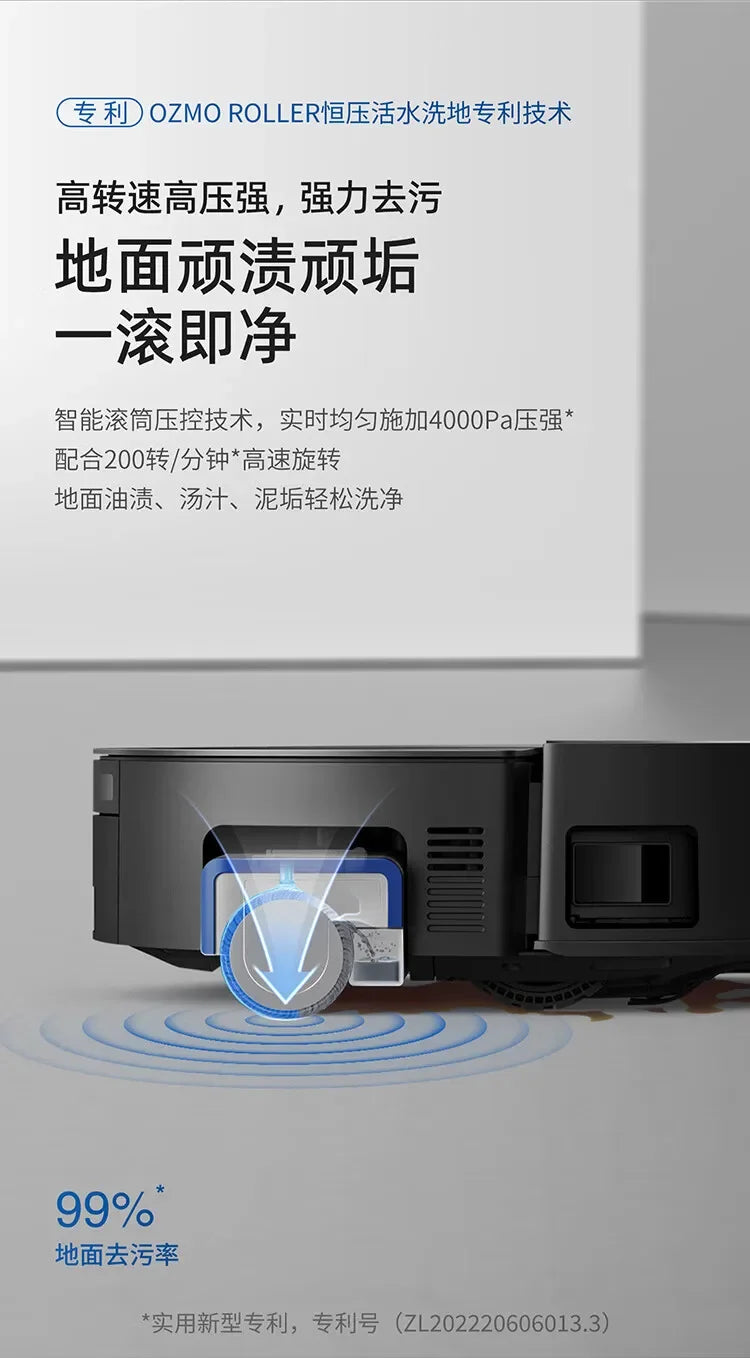 Ecovacs Deebot Vacuum Cleaner Robot X8 PRO PLUS AI Floor Scrubber Robot Self-cleaning Sweeping Machine Automatic Dust Collection