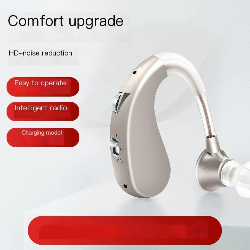 Hearing Aid Earphones Ear Hook Charging Comfort Assisted Listening Headset Dual Sound Sound Amplifier For Elderly People