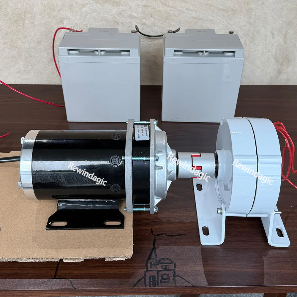 3KW 5KW 8KW 12V 24V Power System Energy Unit 3Phase Alternator Permanent Magnet Generator With DC Motor Full Set For Load AC