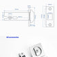 Slider door lock; square sliding door lock for home bedroom and bathroom with double hooks