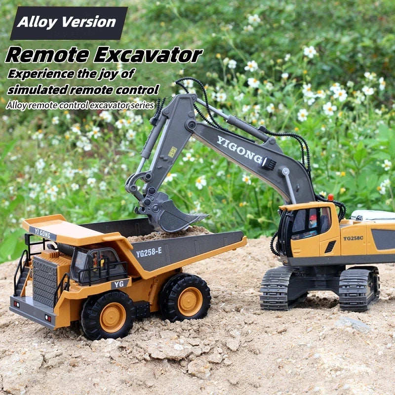 RC Excavator 1:20 Remote Control Truck 2.4G RC Crawler Engineering Vehicle Excavator Truck Radio Control Children's Day Gifts