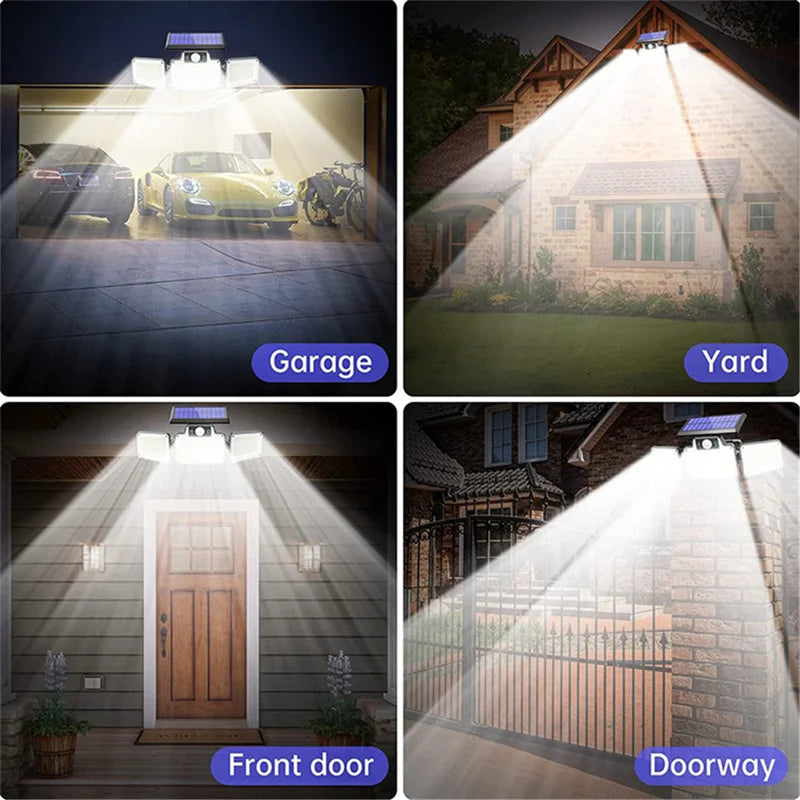 LED Solar Lights for Outside,Solar Lights Outdoor with Motion Sensor,IP65 Waterproof Wireless Security LED Wall Lamp for Garden